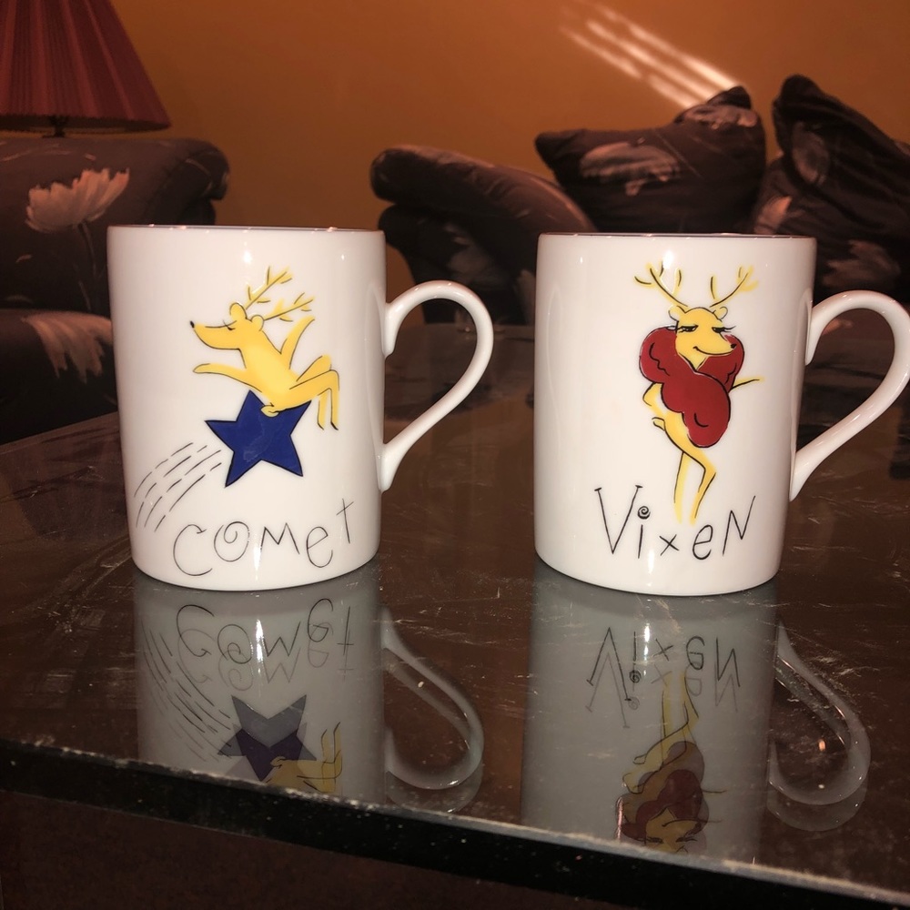 Pottery Barn Reindeer Collection Coffee Mugs